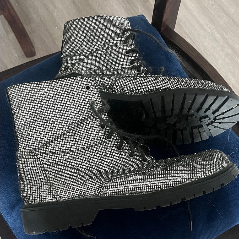Silver women’s booties